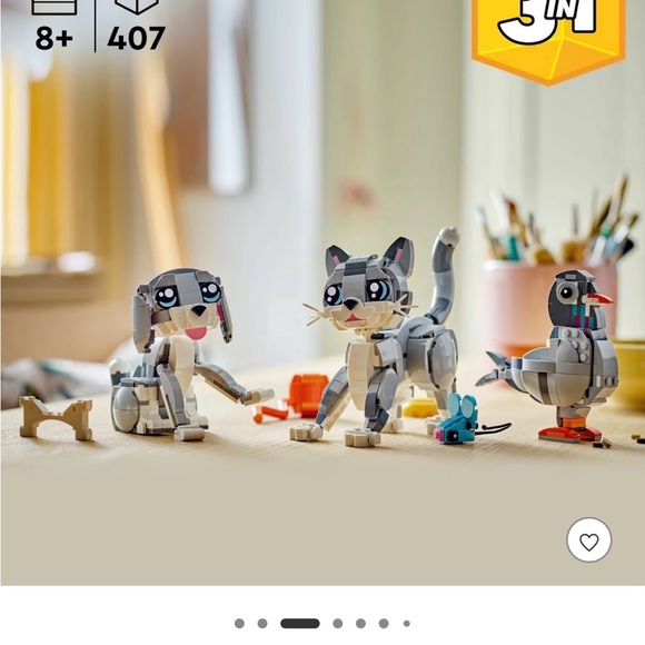 LEGO Creator Gray and White Cat Set - Picture 3 of 8